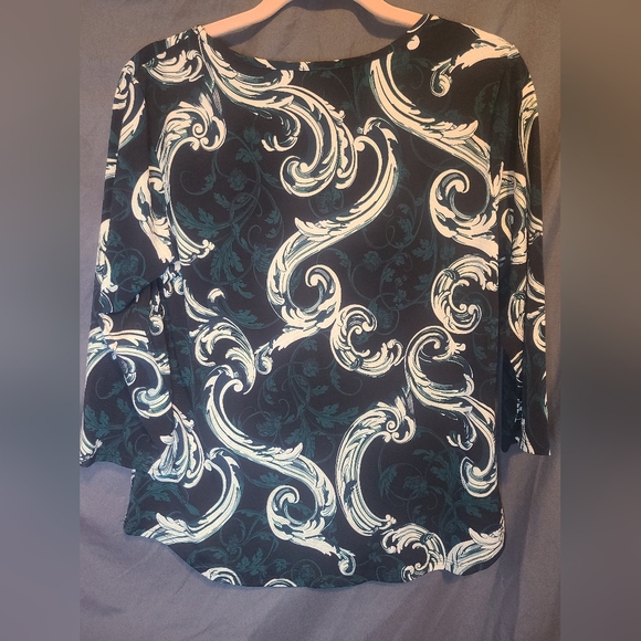 Cato Est. 1946 Vintage Bohemian Design 3/4 Sleeve Blouse - Picture 2 of 5